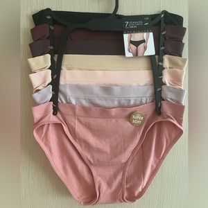 Attributes Super Soft 4-way Stretch 7 piece Multicolor Bikini Underwear Set